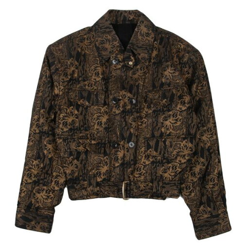 【中古】 アーストンボラージュ arrston volaju KOHSHIN SATOH コットンラメ総柄フラップポケットブルゾン 黒ゴールドM【メンズ】 【中古】 アーストンボラージュ arrston volaju KOHSHIN SATOH コットンラメ総柄フラップポケットブルゾン 黒ゴールドM【メンズ】