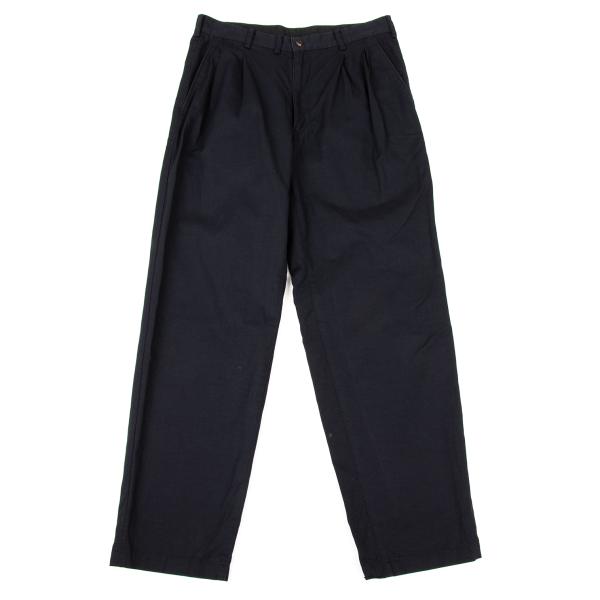 【中古】 パパスPapas コットンリネンテーパードパンツ 紺46S【メンズ】