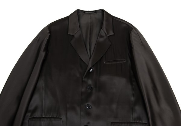 【中古】 ヨウジヤマモト プールオムYohji Yamamoto POUR HOMME ポリレーヨン光沢ジャケット チャコールM【メンズ】