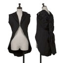 【中古】 コムデギャルソンCOMME des GARCONS 製品洗いコットンノットデザインノースリーブベスト 黒M【レディース】