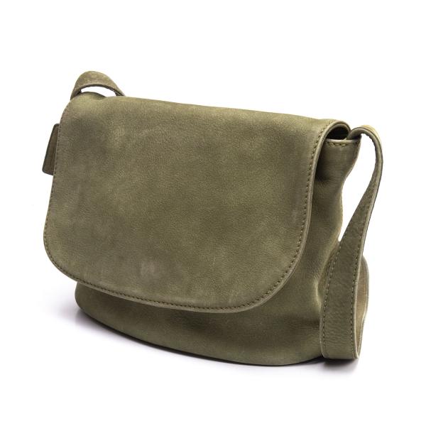 【中古】 コーチCOACH レザーフラップショルダーバッグ カーキ【レディース】