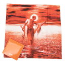【中古】 ジャンポールゴルチエJean Paul GAULTIER 宗教画プリントハンカチ オレンジ白他【レディース】