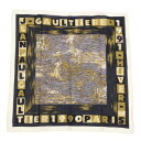 【中古】 ジャンポールゴルチエJean Paul GAULTIER グラフィックロゴプリントハンカチ 紺クリーム他【レディース】(4)