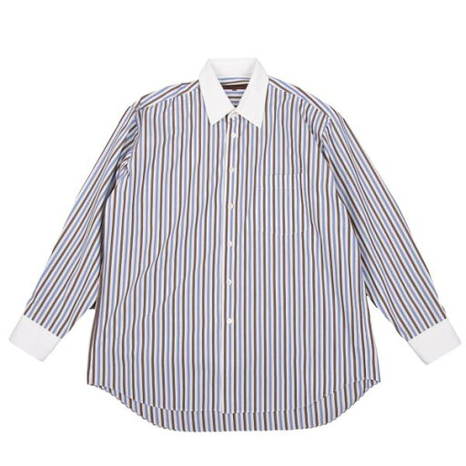【中古】 コムデギャルソン オムドゥCOMME des GARCONS HOMME DEUX ストライプレギュラーカラーシャツ 白水色他S【メンズ】 【中古】 コムデギャルソン オムドゥCOMME des GARCONS HOMME DEUX ストライプレギュラーカラーシャツ 白水色他S【メンズ】