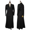 【中古】 シビラSybilla リネンポリスナップボタンセットアップ 黒M・L【レディース】
