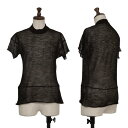 【中古】 ジルサンダーJIL SANDER ウールローゲージニットTシャツ 黒36【レディース】(4)