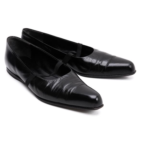 【中古】 ジルサンダーJIL SANDER ポインテッドトゥストラップレザーシューズ 黒36.5(23位)【レディー..