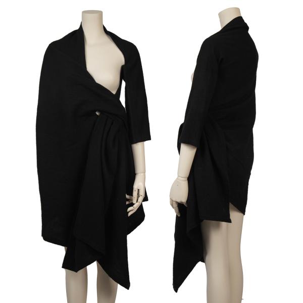 【中古】 ヨウジヤマモト ノアールYohji Yamamoto NOIR アシンメトリー変形カーディガン 黒2【レディース】