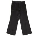 【中古】 ヨウジヤマモト ノアールYohji Yamamoto NOIR シルクストレートパンツ 黒2【レディース】