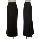 【中古】 ヨウジヤマモト ノアールYohji Yamamoto NOIR ポリロングスカート 黒2【レディース】