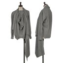 【中古】 コムコム コムデギャルソンCOMME des GARCONS 製品洗いストールネックブラウス グレーXS【レディース】