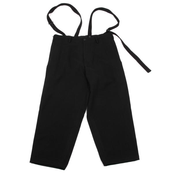 【中古】 ヨウジヤマモト ファムYohji Yamamoto FEMME ウールサイドジップサスペンダーワイドパンツ 黒3【レディース】