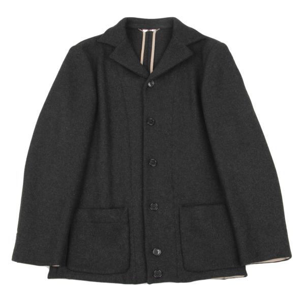 【中古】 ドルチェ&ガッバーナDOLCE&GABBANA ウール混パッチポケットジャケット チャコール48【メンズ】