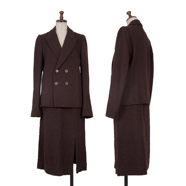 【中古】 ズッカzucca ウールセットアップ ワインM【レディース】