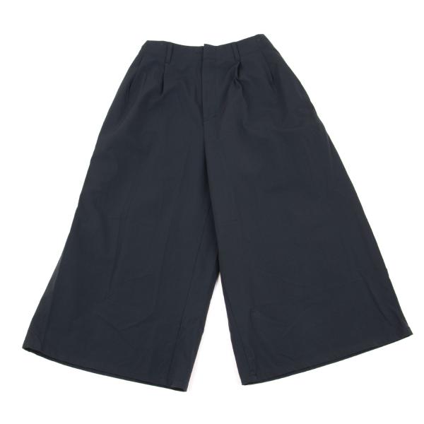 【中古】 ズッカzucca ストレッチナイロンコットンワイドパンツ 紺M【レディース】