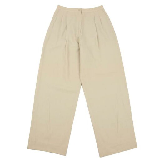 【中古】 クリツィアKRIZIA ウールツータックストレートパンツ ベージュ42【レディース】 【中古】 クリツィアKRIZIA ウールツータックストレートパンツ ベージュ42【レディース】