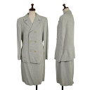 【中古】 ジルサンダーJIL SANDER レーヨン混セットアップ ライトグレー38【レディース】