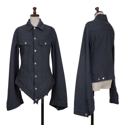 【中古】 ジャンポールゴルチエJean Paul GAULTIER PARIS コットンフレアスリーブジャケット 紺40【レディース】 【中古】 ジャンポールゴルチエJean Paul GAULTIER PARIS コットンフレアスリーブジャケット 紺40【レディース】