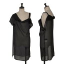 【中古】 リミフゥLIMI feu シルクシフォンアシンメトリーデザイントップス 黒M位【レディース】