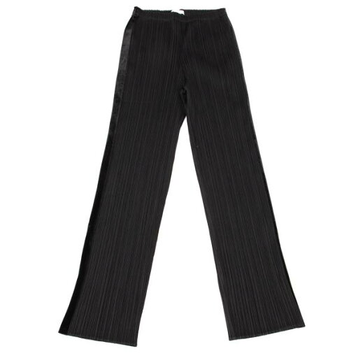 【中古】 プリーツプリーズPLEATS PLEASE ベロアライン切替プリーツパンツ 黒1【レディース】 【中古】 プリーツプリーズPLEATS PLEASE ベロアライン切替プリーツパンツ 黒1【レディース】