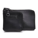 【中古】 リミフゥLIMI feu マットオイルレザーミニウォレット 黒【レディース】
