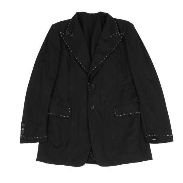 【中古】 ワイズフォーメンY's for men ウールギャバしつけステッチセットアップ 黒3・4【メンズ】