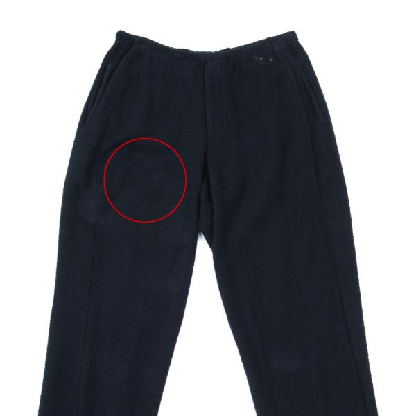 【中古】 ヨウジヤマモト プールオムYohji Yamamoto POUR HOMME コットンロゴ刺繍パイルパンツ 紺2【メンズ】