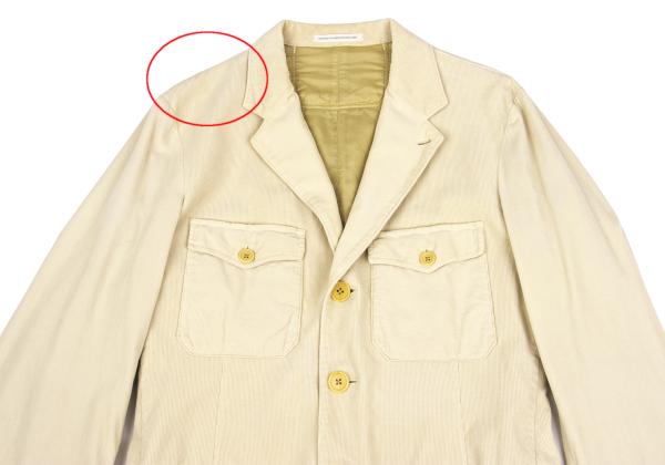 【中古】 ワイズフォーメンY's for men 製品染めフラップポケットコーデュロイジャケット ベージュ2【メンズ】