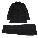 【中古】 ワイズフォーメンY's for men ウールギャバしつけステッチセットアップ 黒3・4【メンズ】