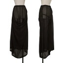 【中古】 ローブドシャンブル コムデギャルソンrobe de chambre COMME des GARCONS ハーフラップシースルースカート 黒M位【レディース】