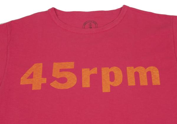 【中古】 45rpm コットンフロントロゴプリントTシャツ ピンク3【メンズ】