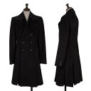 【中古】 ジャンポールゴルチエ ファムJean Paul GAULTIER FEMME アンゴラウールダブルチェスターコート 黒40【レディース】