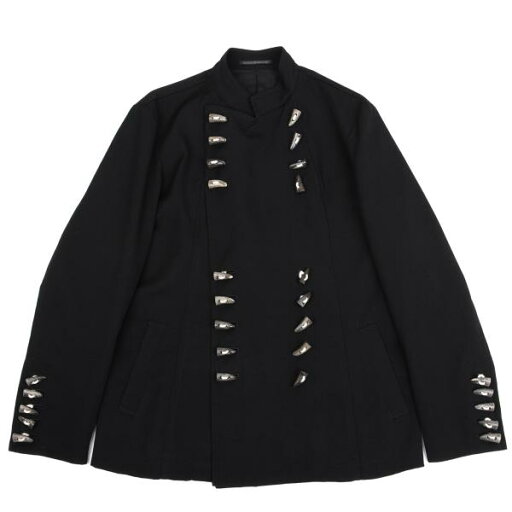 【中古】 ヨウジヤマモト プールオムYohji Yamamoto POUR HOMME ウールギャバメニートグルボタンデザインジャケット 黒1【メンズ】 【中古】 ヨウジヤマモト プールオムYohji Yamamoto POUR HOMME ウールギャバメニートグルボタンデザインジャケット 黒1【メンズ】