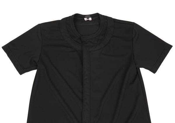 【中古】 コムデギャルソン オムプリュスCOMME des GARCONS HOMME PLUS ポリ中綿トリム半袖カーディガン 黒S【メンズ】