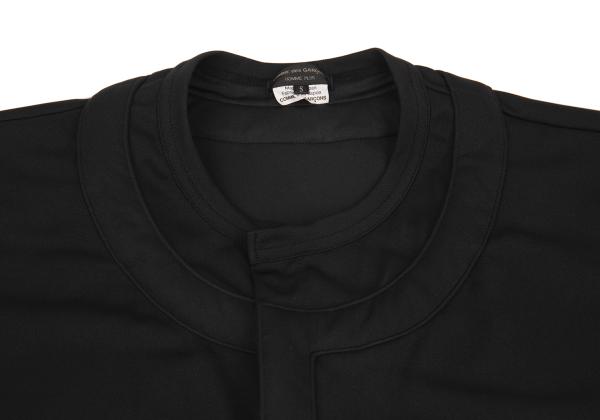 【中古】 コムデギャルソン オムプリュスCOMME des GARCONS HOMME PLUS ポリ中綿トリム半袖カーディガン 黒S【メンズ】