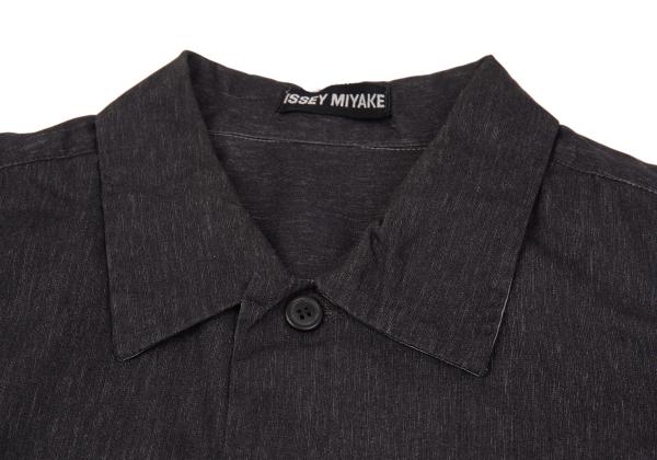 【中古】 イッセイミヤケ メンISSEY MIYAKE MEN コットンダンガリーシャツ チャコールM【メンズ】