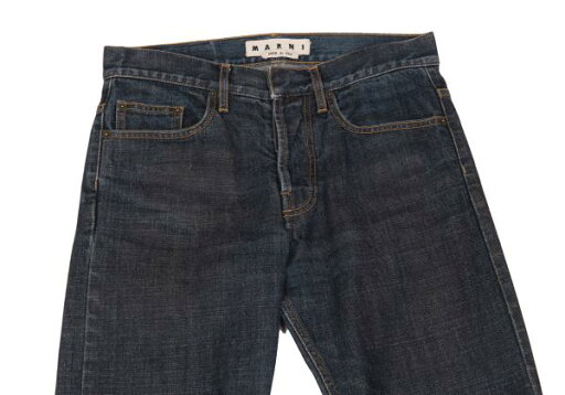 【中古】 マルニMARNI ニーパッチスリムデニムパンツ インディゴ他28【メンズ】