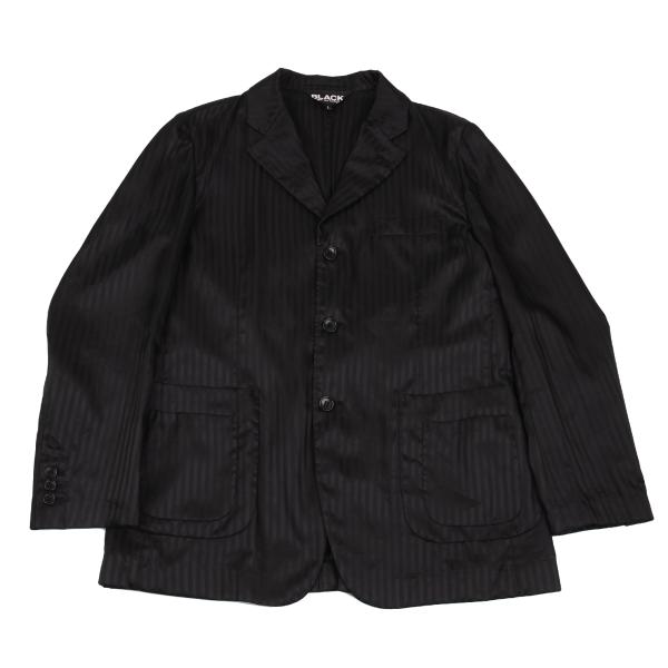 【中古】 ブラックコムデギャルソンBLACK COMME des GARCONS ポリヘリンボーンセットアップ 黒L M【メンズ】