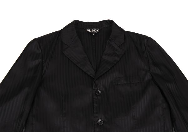 【中古】 ブラックコムデギャルソンBLACK COMME des GARCONS ポリヘリンボーンセットアップ 黒L M【メンズ】