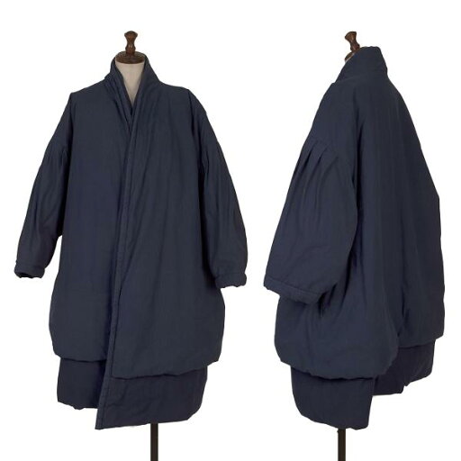 【中古】 コムデギャルソンCOMME des GARCONS レイヤード中綿ガウンコート 紺M位【レディース】 【中古】 コムデギャルソンCOMME des GARCONS レイヤード中綿ガウンコート 紺M位【レディース】