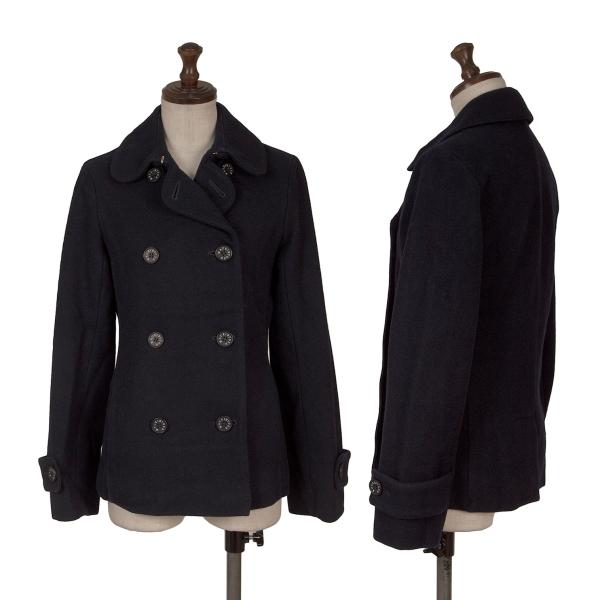 【中古】 マッキントッシュMACKINTOSH ウールショートPコート 紺32【レディース】