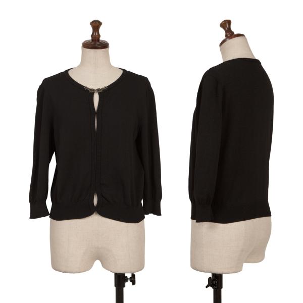 【中古】 ヴィヴィアンタムVIVIENNETAM ドラゴンホックデザインカーディガン 黒【レディース】