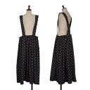 【中古】 コムコム コムデギャルソンCOMME des GARCONS ポリドットプリント吊りスカート 紺白S【レディース】