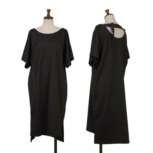 【中古】 リスマット バイ ワイズRISMAT by Y's ベルトネックドルマン半袖ワンピース 黒2【レディース】 【中古】 リスマット バイ ワイズRISMAT by Y's ベルトネックドルマン半袖ワンピース 黒2【レディース】