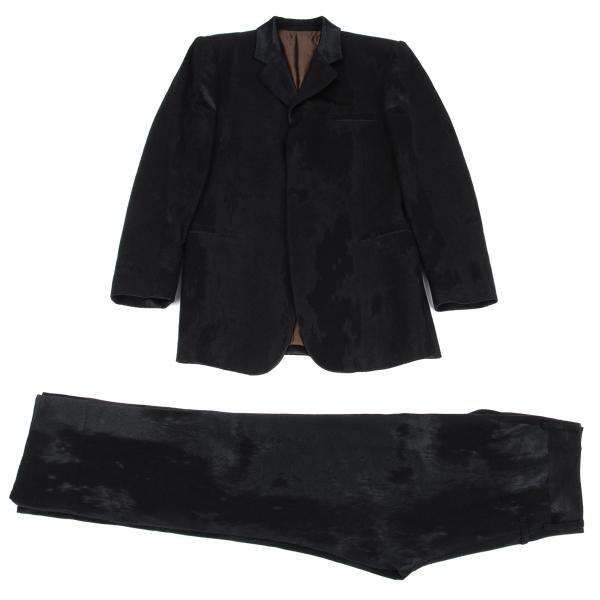 【中古】 ジャンポールゴルチエ クラシックJean Paul GAULTIER CLASSIQUE まだらジャガードセットアップ 黒48【メンズ】