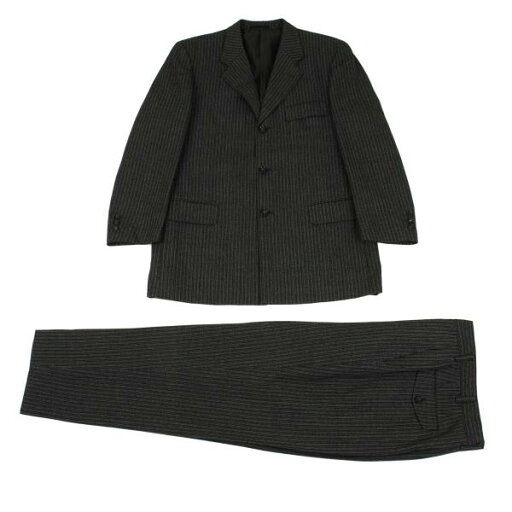【中古】 コムデギャルソン オムCOMME des GARCONS HOMME ウールストライプ織りセットアップ カーキM【メンズ】 【中古】 コムデギャルソン オムCOMME des GARCONS HOMME ウールストライプ織りセットアップ カーキM【メンズ】