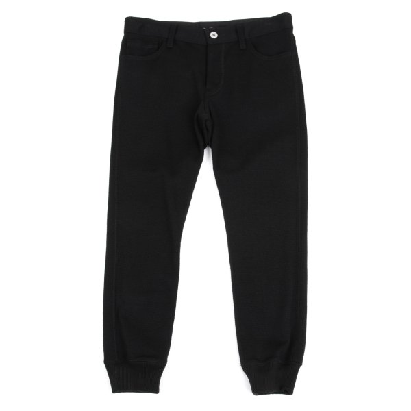 Rakuten - 【中古】 ジュンヤワタナベ コムデギャルソンJUNYA WATANABE COMME des GARCONS ウールアクリル裾リブニットパンツ 黒S【レディース】