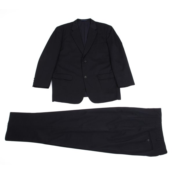 【中古】 ワイズフォーメンY's for men ウールギャバセットアップ 紺M【メンズ】