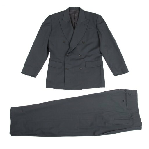 【中古】 ジャンポールゴルチエ オムJean Paul GAULTIER HOMME ウールギャバダブルセットアップスーツ グレー50【メンズ】 【中古】 ジャンポールゴルチエ オムJean Paul GAULTIER HOMME ウールギャバダブルセットアップスーツ グレー50【メンズ】