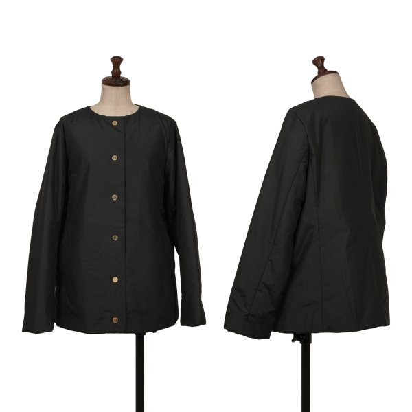 【中古】 マッキントッシュMACINTOSH ノーカラーダウンジャケット 黒40【レディース】